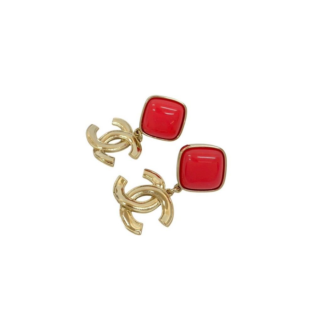 CHANEL Authentic Pink Logo Earrings - Picture 5 of 6